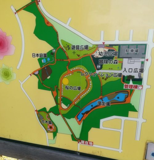 綾瀬市城山公園の全体図の写真